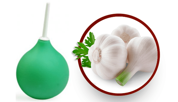 Garlic enemas help clear the intestines of worm eggs